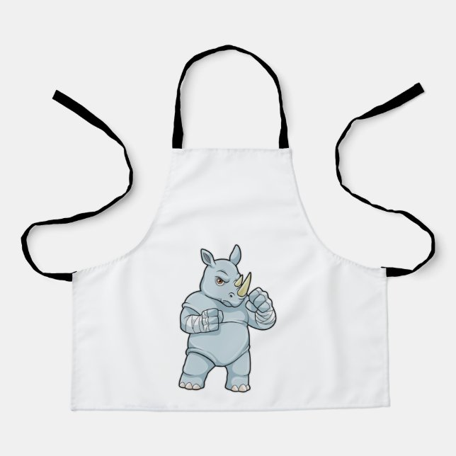 Rhino as Boxer at Boxing Apron (Front)