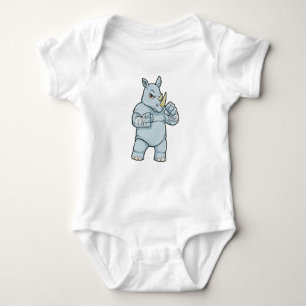 Rhino as Boxer at Boxing Baby Bodysuit