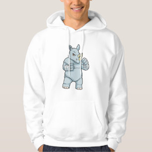 Rhino as Boxer at Boxing Hoodie