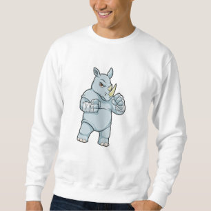 Rhino as Boxer at Boxing Sweatshirt