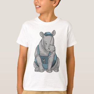 Rhino as Craftsman with Wrench T-Shirt