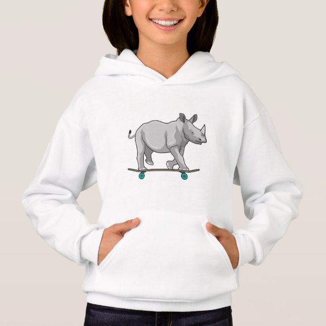Rhino as Skater with Skateboard (Front)