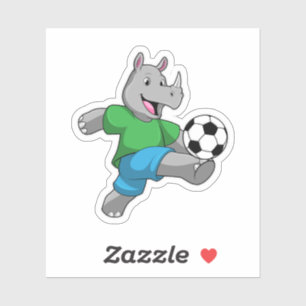 Rhino as Soccer player with Soccer