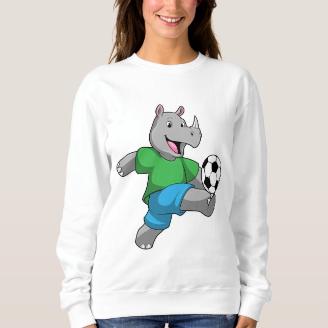 Rhino as Soccer player with Soccer Sweatshirt (Front)
