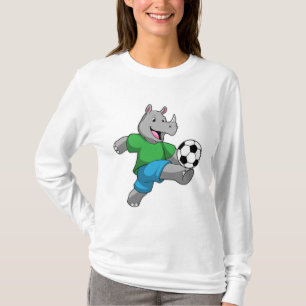 Rhino as Soccer player with Soccer T-Shirt