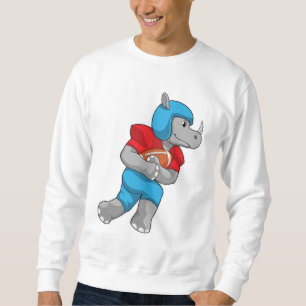 Rhino at Football Sports Sweatshirt