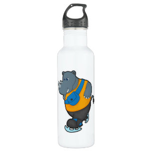 Rhino at Ice skating with Sling bag 710 Ml Water Bottle