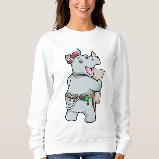 Rhino at Painting with Colours Sweatshirt (Front)