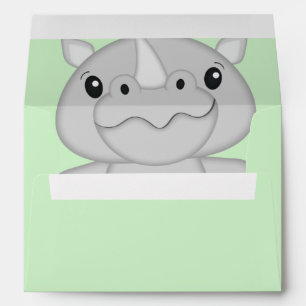 Rhino Baby Shower Safari Envelope