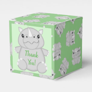 Rhino Baby Shower Safari Favour Box