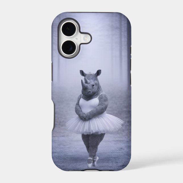 Rhino Ballerina in Misty Forest (Back)