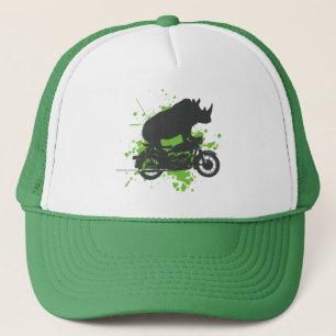 Rhino Biker Trucker Hat