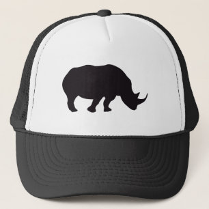 Rhino Black Animal Trucker Hat