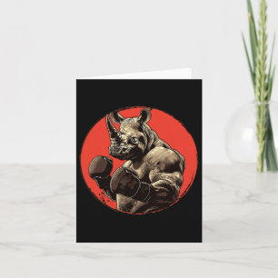 Rhino Boxer Fighter Boxing Card