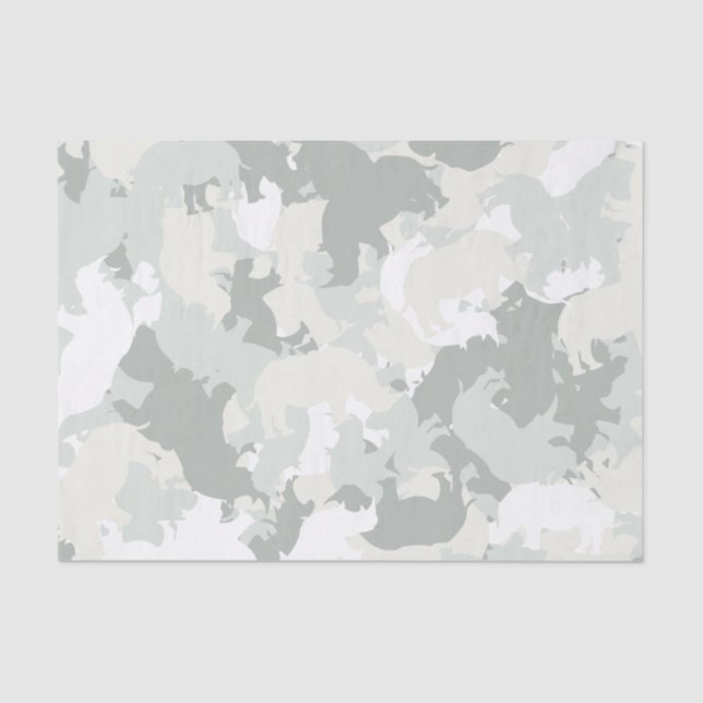 Rhino camouflage tissue paper (Front)
