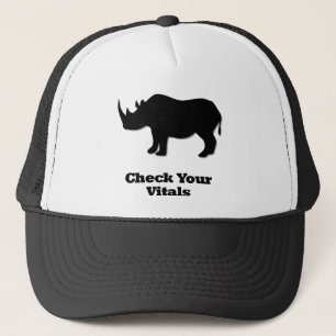 Rhino check your vitals trucker hat