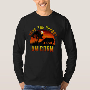 Rhino Chibby Unicorns Save The Chubby Unicorn T-Shirt