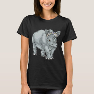 Rhino Daisy Flower T-Shirt