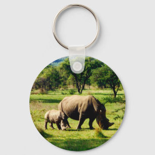 rhino family key ring