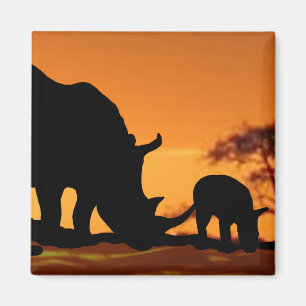 rhino family magnet