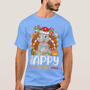Rhino Lover Halloween Christmas Happy Hallothanksm T-Shirt
