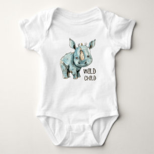 Rhino message baby bodysuit