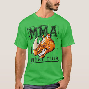 Rhino Mied Martial Arts Mma  Fighter Beast Motivat T-Shirt