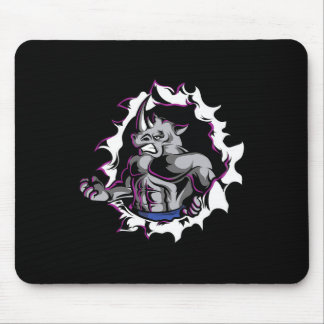 Rhino Muscles Fitness Bodybuilding Weight Lifting  Mouse Pad