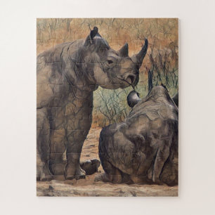 Rhino Oil Paint,  Jigsaw Puzzle
