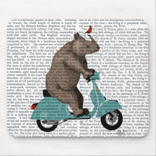 Rhino on Moped Mouse Pad