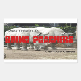Rhino Poachers Rectangular Sticker