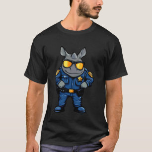 Rhino Police Policeman Rhino T-Shirt