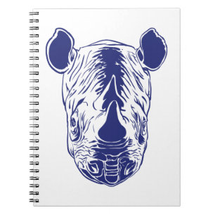 rhino portrait spiral notebook