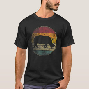 Rhino Rhinoceros Vintage Distressed Retro Style 70 T-Shirt