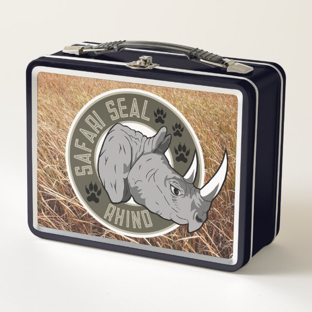 Rhino Safari Seal Wildlife Lunchbox (Front)