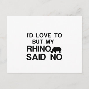 RHINO SAID NO POSTCARD