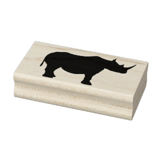 rhino silhouette art stamp