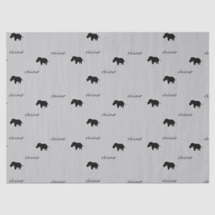 Rhino silhouette pattern tissue paper