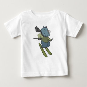 Rhino Skier Ski Baby T-Shirt