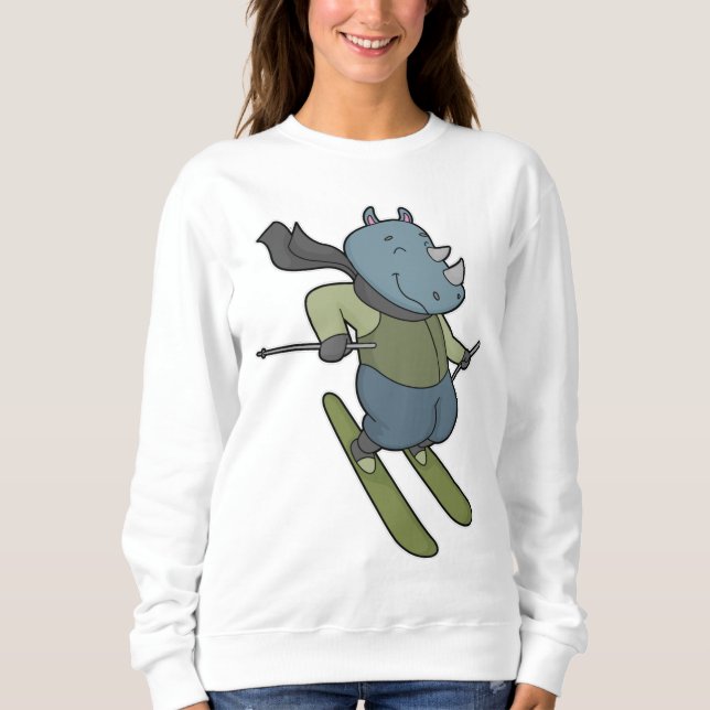 Rhino Skier Ski Sweatshirt (Front)