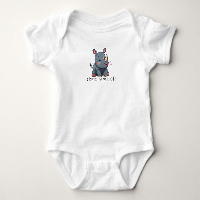 rhino smooch! baby bodysuit (Front)