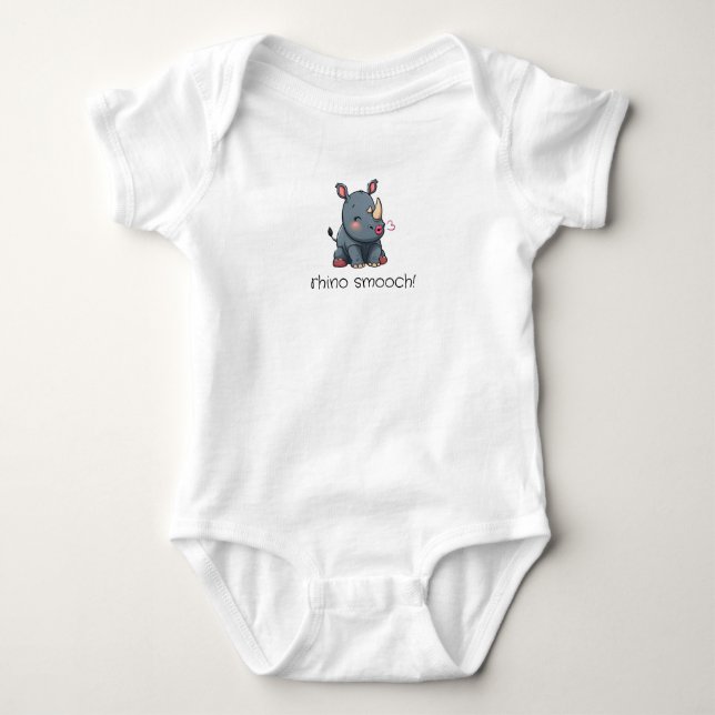 rhino smooch! baby bodysuit (Front)