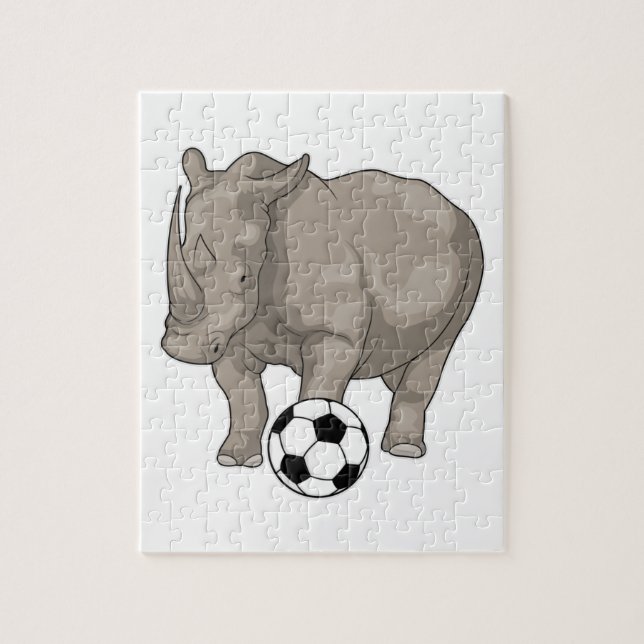Rhino Soccer player Soccer Jigsaw Puzzle (Vertical)
