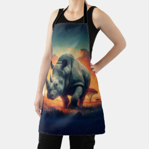 Rhino Sunset Safari Apron