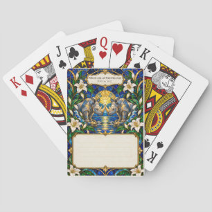 Rhino Wedding Guest Book Signing Deck Playing Cards