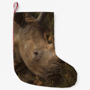 RHINO WILD ANIMALS SMALL CHRISTMAS STOCKING