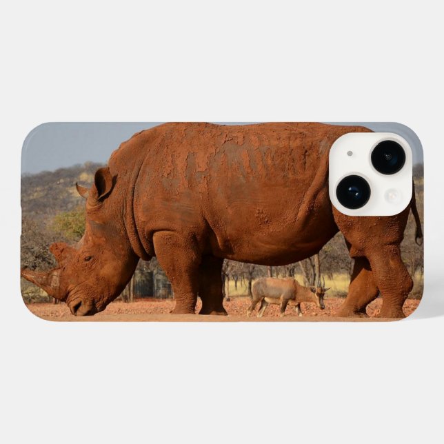 Rhino with mud on skin photo Case-Mate iPhone case (Back (Horizontal))