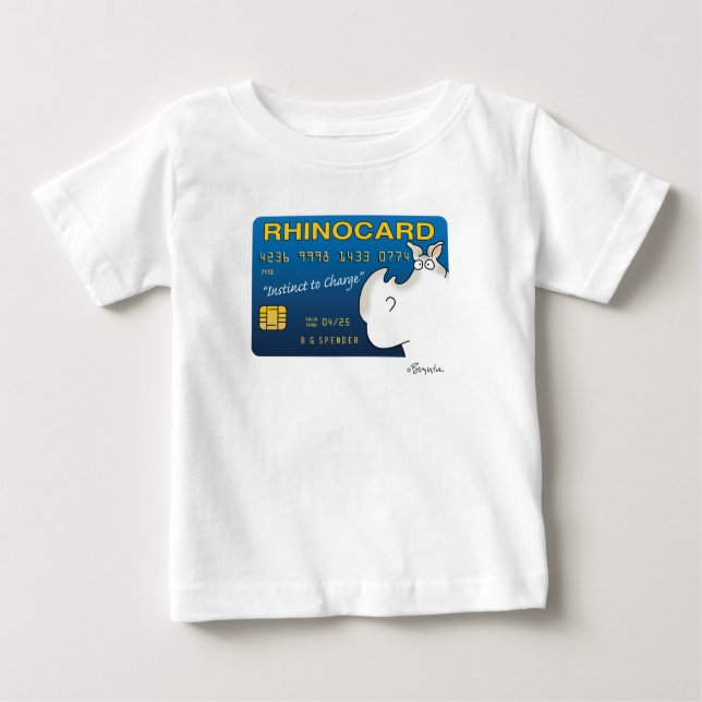 RHINOCARD: INSTINCT TO CHARGE by Sandra Boynton Baby T-Shirt (Front)