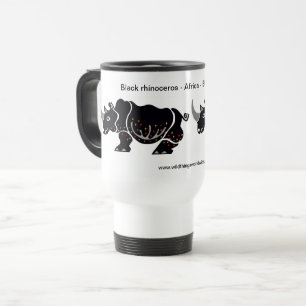 RHINOCEROS - African wildlife -  travel mug
