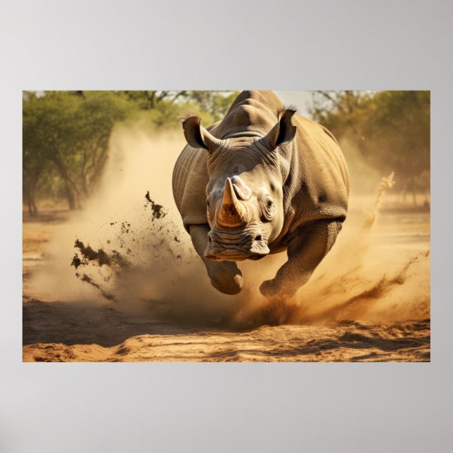 Rhinoceros Animal Nature Majestic Wild Poster (Front)